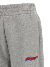 Off White Logo Embroidery Joggers Gray