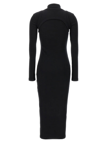 Off White Off Stamp Dress Black