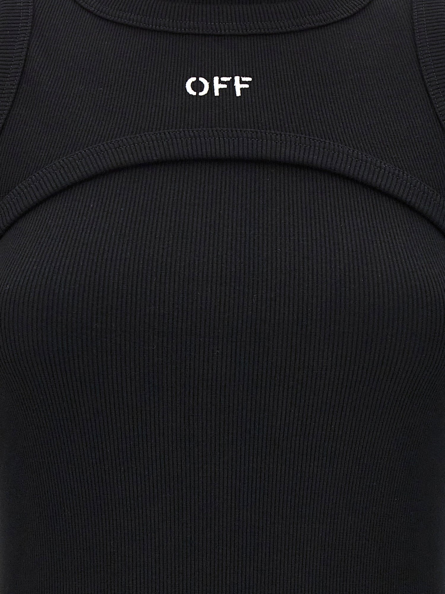 Off White Off Stamp Dress Black