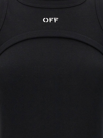 Off White Off Stamp Dress Black