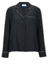 Off White Off Jaquard Pajama Shirt Black