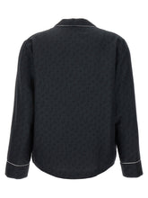 Off White Off Jaquard Pajama Shirt Black