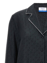 Off White Off Jaquard Pajama Shirt Black