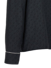 Off White Off Jaquard Pajama Shirt Black