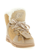 Off White Winter Ankle Boots Beige