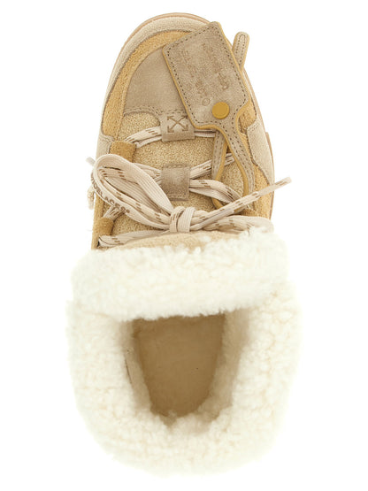 Off White Winter Ankle Boots Beige