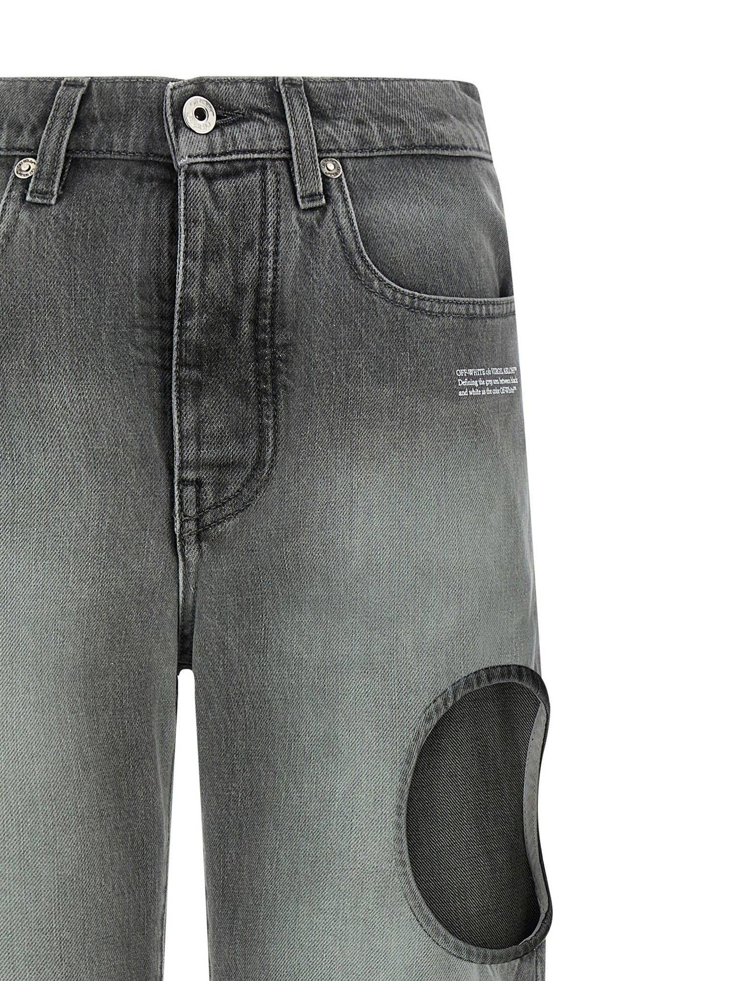 Off White Spray New Meteor Jeans Gray
