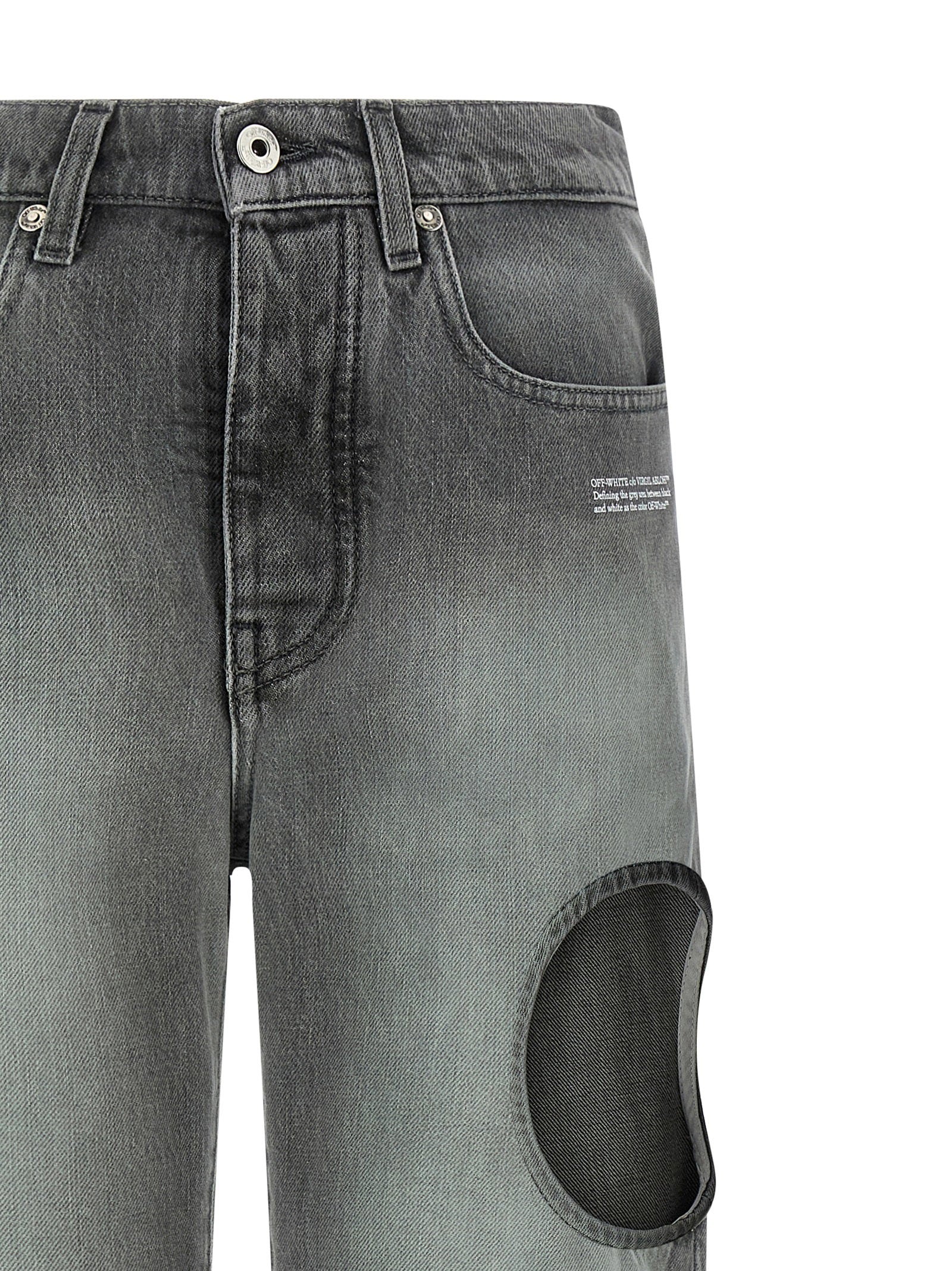 Off White Spray New Meteor Jeans Gray