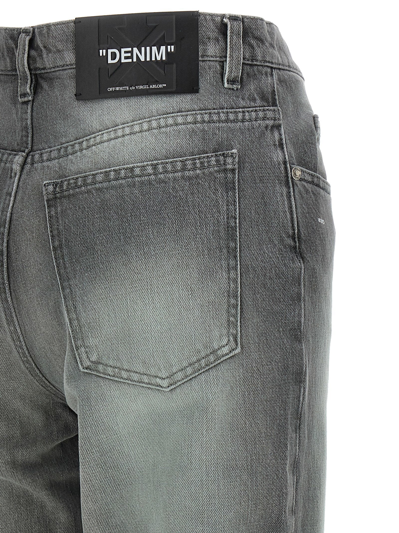Off White Spray New Meteor Jeans Gray