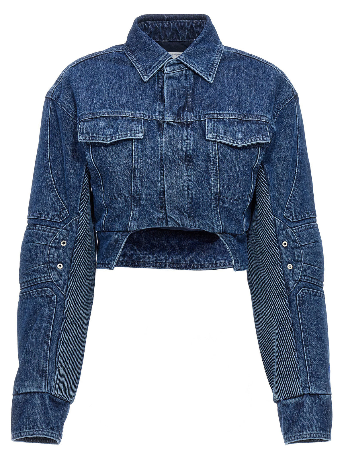 Off White Motorcycle Denim Jacket Blue