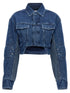 Off White Motorcycle Denim Jacket Blue