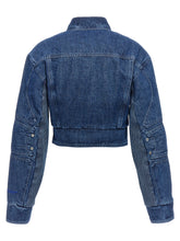 Off White Motorcycle Denim Jacket Blue