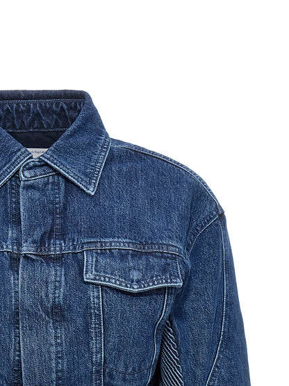 Off White Motorcycle Denim Jacket Blue