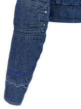 Off White Motorcycle Denim Jacket Blue
