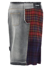 Off White Patchwork Skirt Multicolor