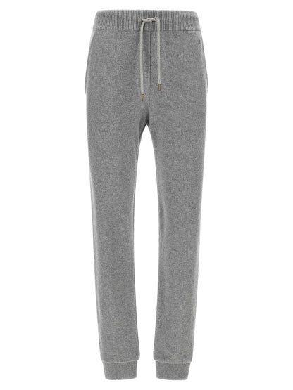 Balmain Cashmere Joggers Gray