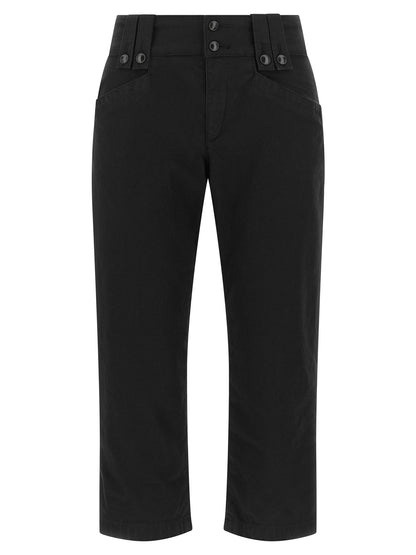Isabel Marant Capri Berna Pants With Buttons Black  