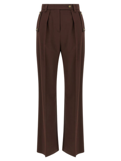 Elisabetta Franchi Palazzo Pants Brown