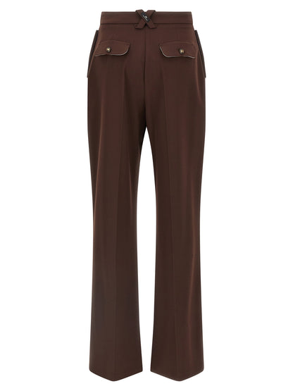 Elisabetta Franchi Palazzo Pants Brown