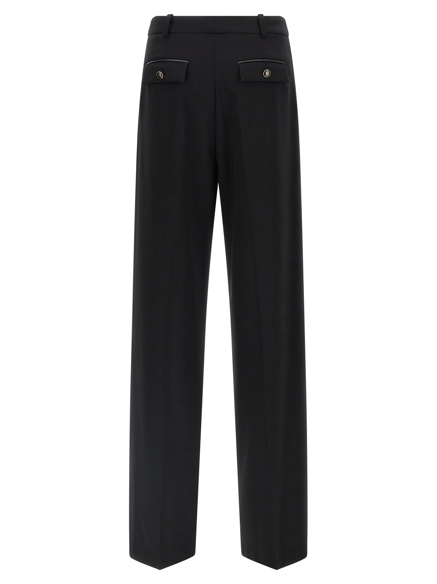 Elisabetta Franchi Fluid Cady Pants Black