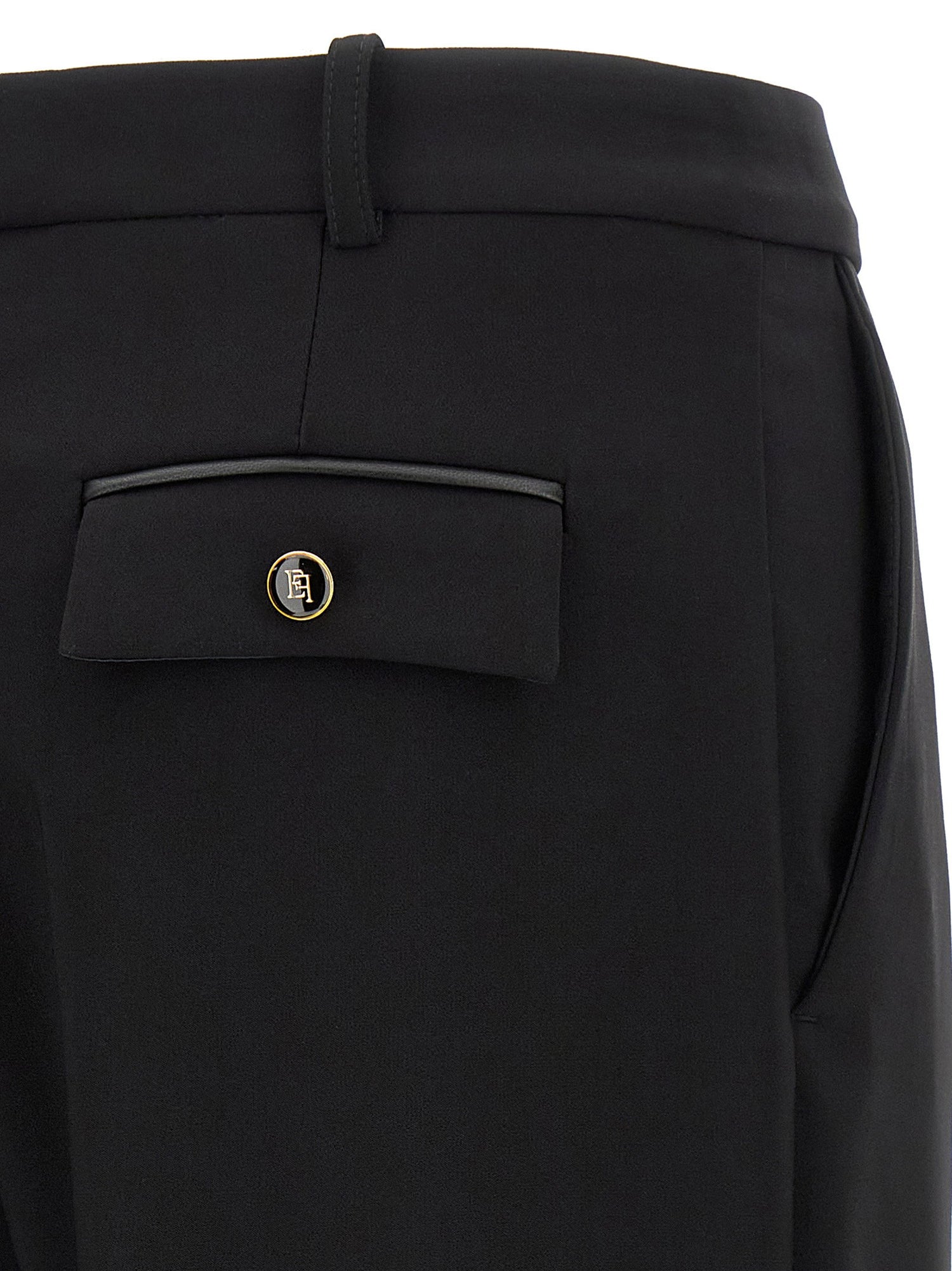 Elisabetta Franchi Fluid Cady Pants Black