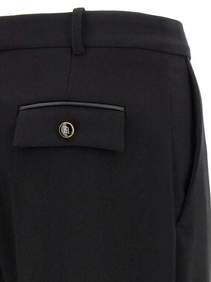 Elisabetta Franchi Fluid Cady Pants Black