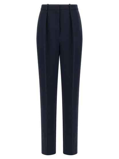Elisabetta Franchi Crepe De Chine Pants Blue