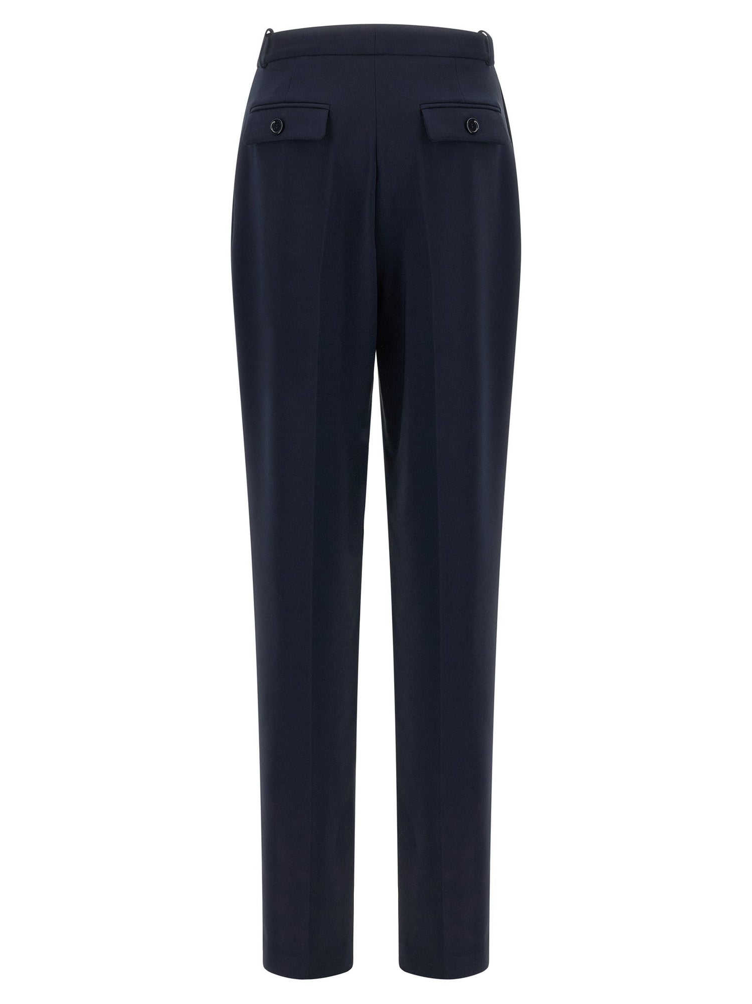 Elisabetta Franchi Crepe De Chine Pants Blue