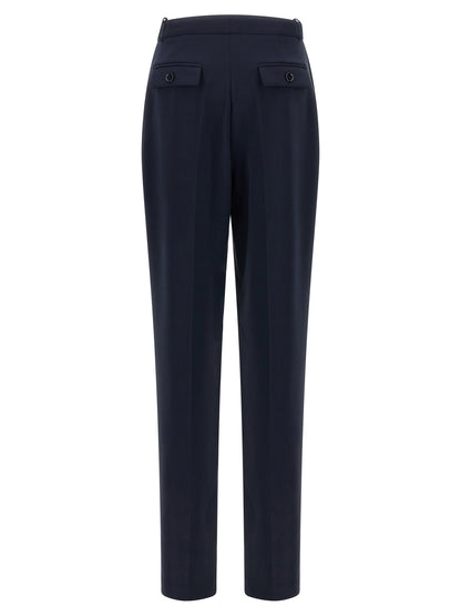 Elisabetta Franchi Crepe De Chine Pants Blue