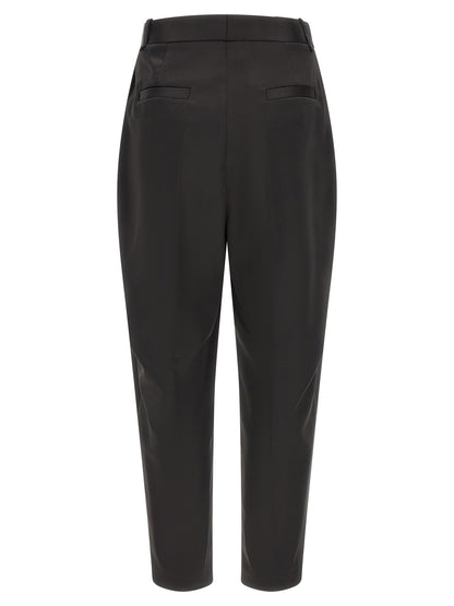 Elisabetta Franchi Stretch Satin Pants Black  