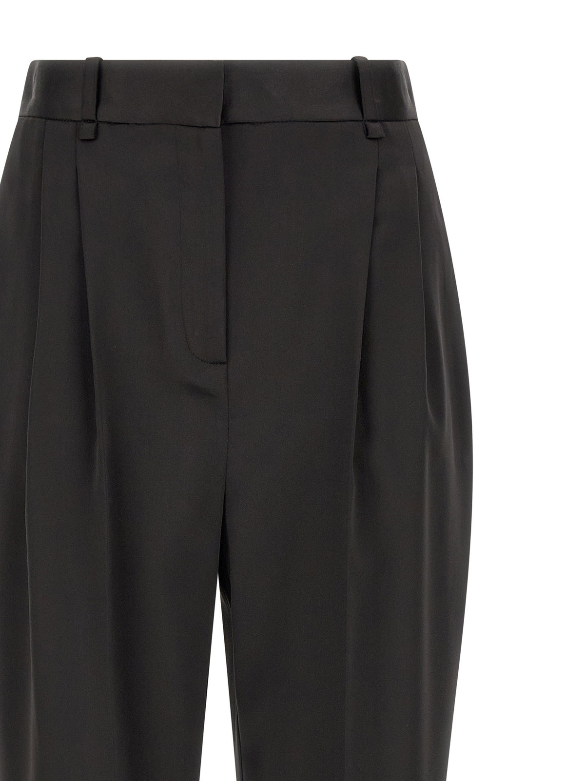Elisabetta Franchi Stretch Satin Pants Black  