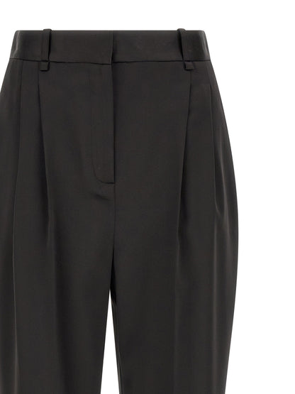 Elisabetta Franchi Stretch Satin Pants Black  