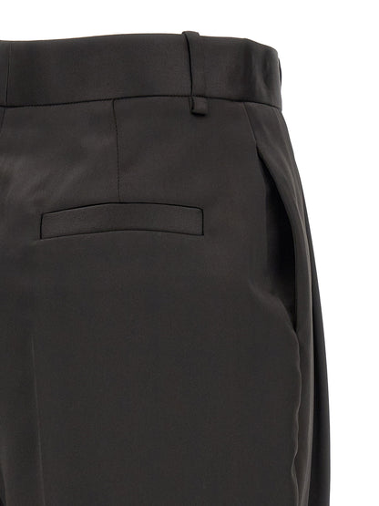 Elisabetta Franchi Stretch Satin Pants Black  