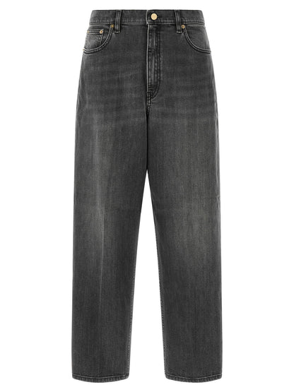 Fabiana Filippi Filo Diamante Jeans Gray