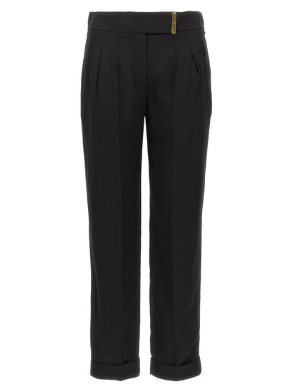 Tom Ford Metal Bar Detail Trousers Black