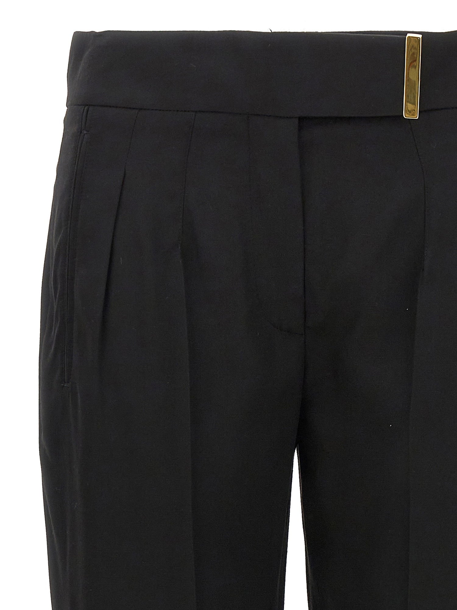 Tom Ford Metal Bar Detail Trousers Black