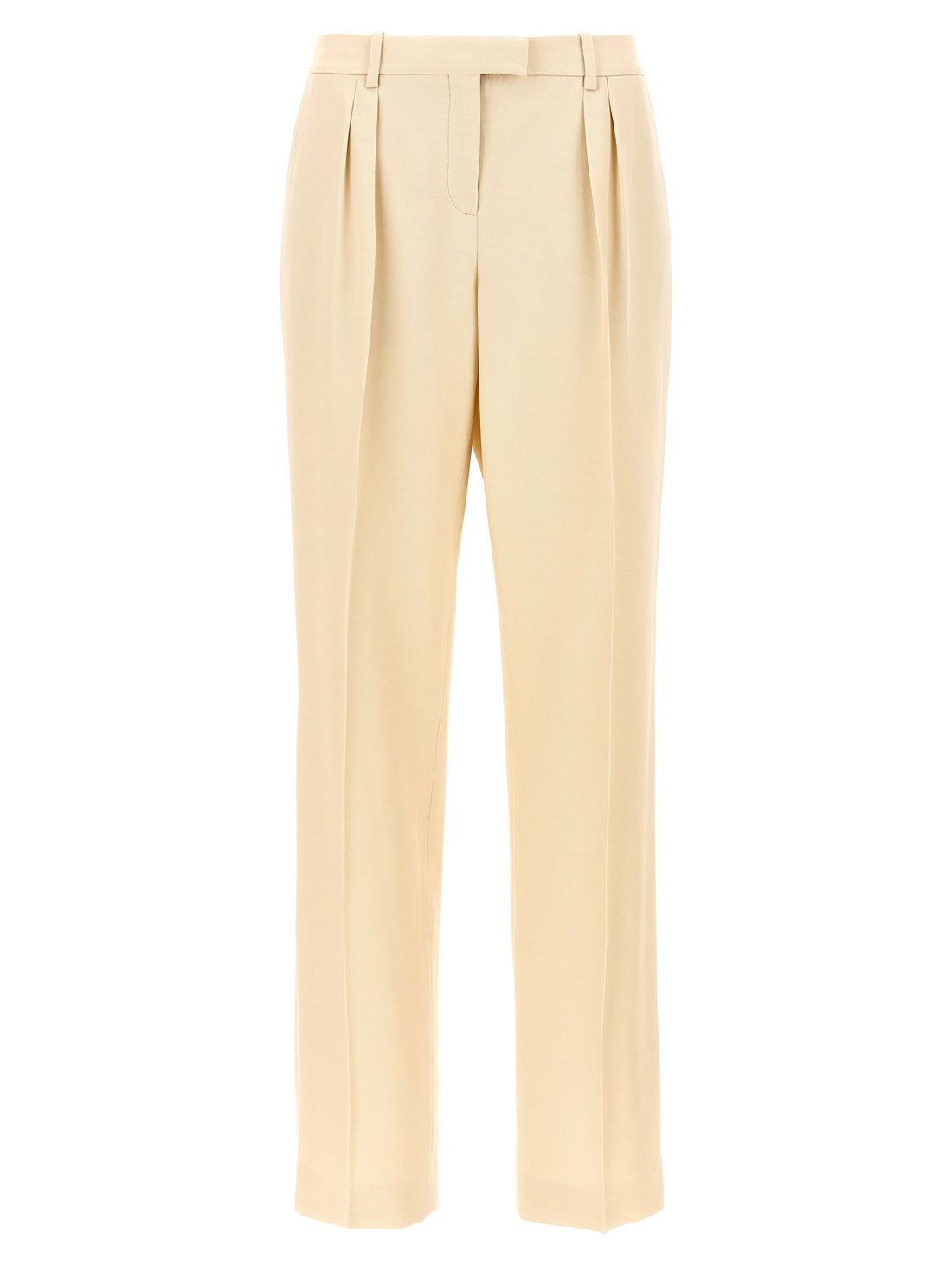 Tom Ford Pants With Front Pleats Beige
