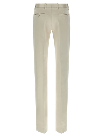 Tom Ford Duchesse Tailored Trousers Beige