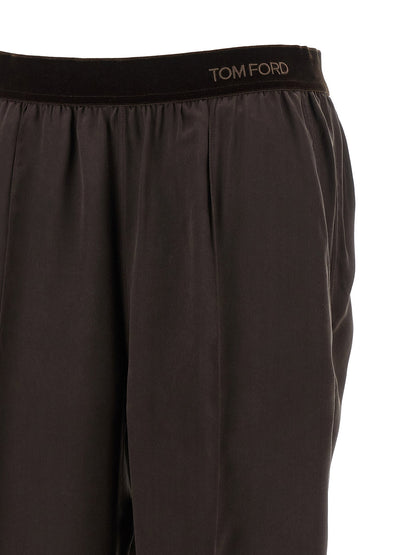 Tom Ford Silk Pants Brown