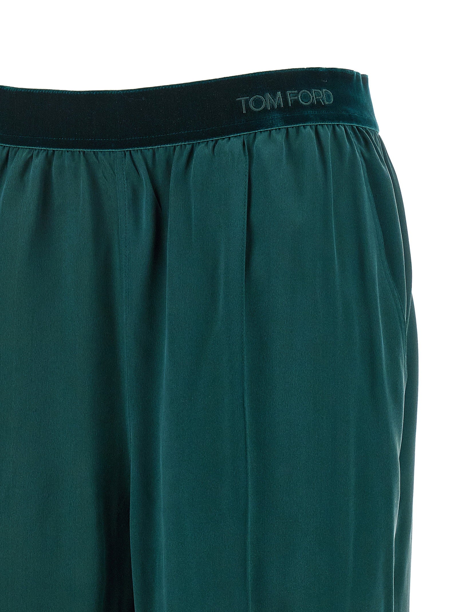 Tom Ford Silk Trousers Green