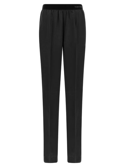 Tom Ford Silk Pants Black