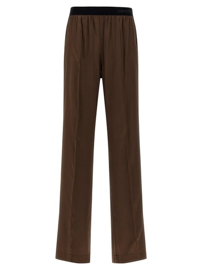 Tom Ford Silk Pants Brown
