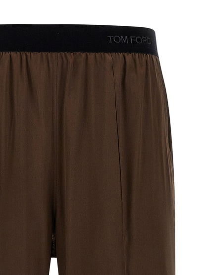 Tom Ford Silk Pants Brown