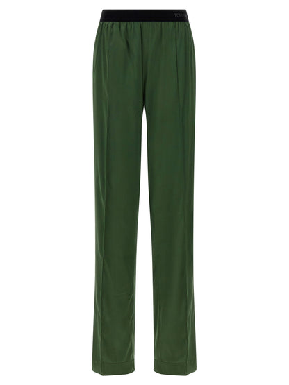 Tom Ford Silk Pants Green