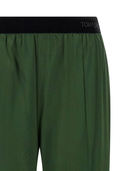 Tom Ford Silk Pants Green