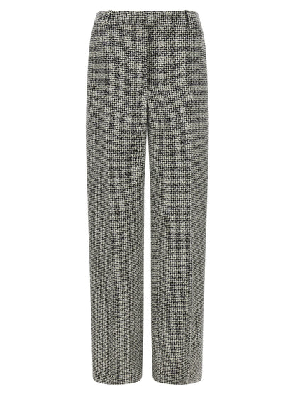 Tom Ford Houndstooth Pattern Pants White/black