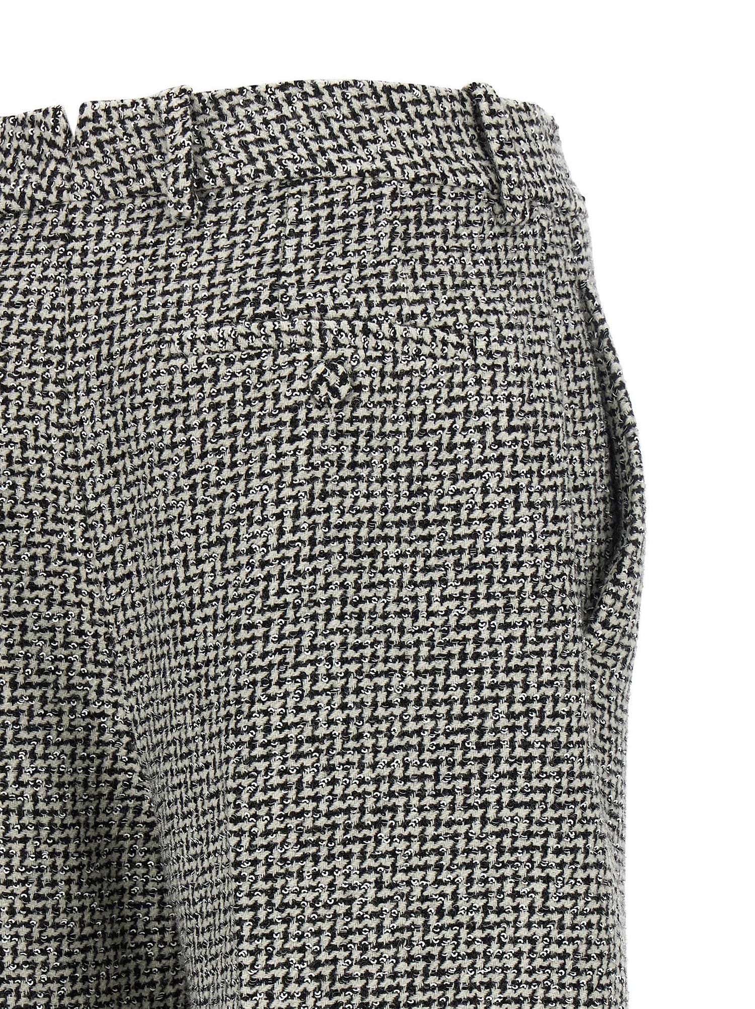 Tom Ford Houndstooth Pattern Pants White/black