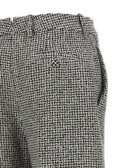 Tom Ford Houndstooth Pattern Pants White/black