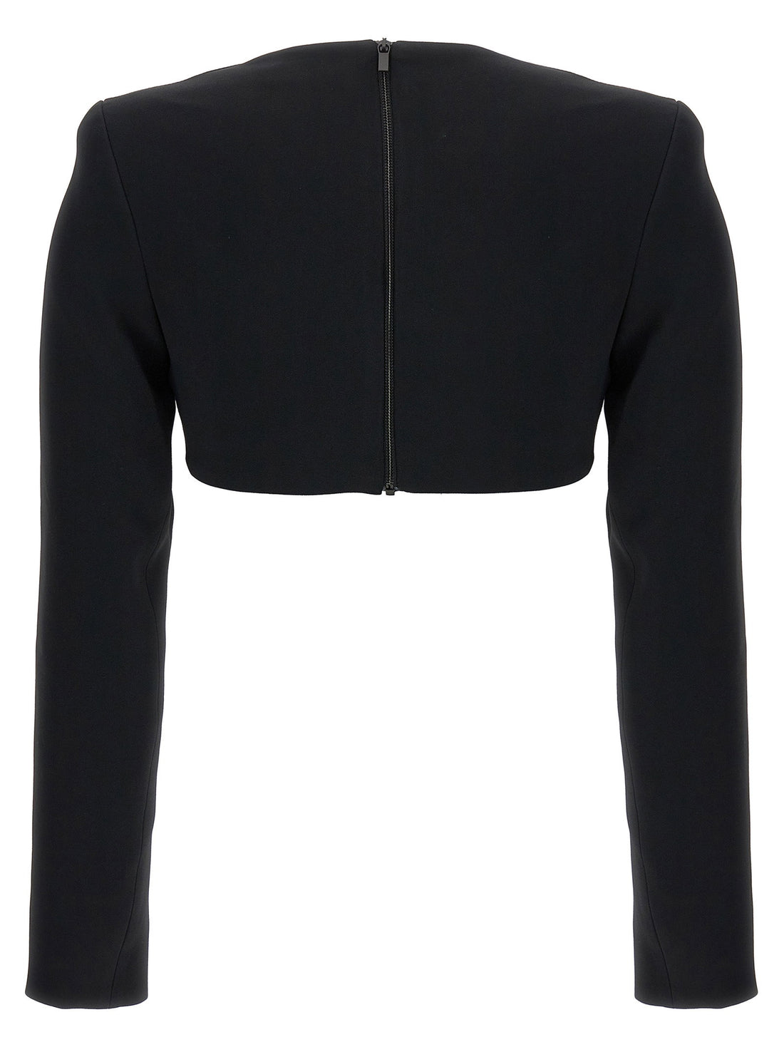 David Koma Top 3d Crystsal Chain And Square Neck Black