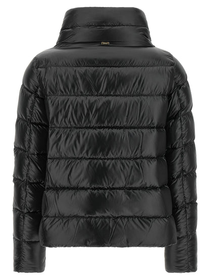 Herno Wide Neck Down Jacket Black  